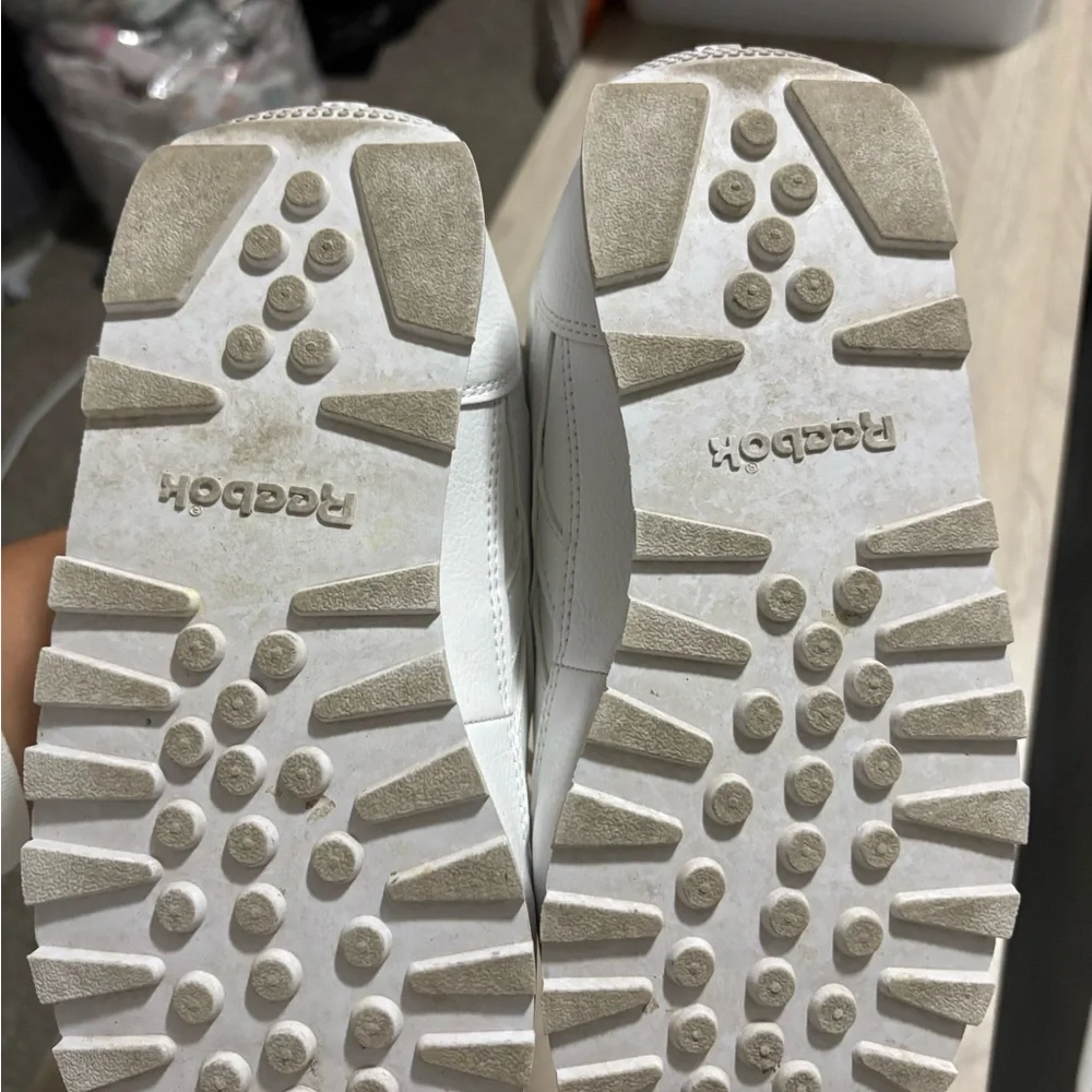 Reebok White Leather Women's Athletic Sneakers